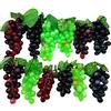 Aisamco Confezione da 12 grappoli di uva artificiali assortiti in gomma con 4 misure per favori vintage di frutta, vino, finecchiature di frutta