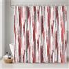 Uiiooazy Tenda Doccia Antimuffa, Tenda da Doccia 180x180cm Rossi Pittura Gradiente Borgogna Sfumata Grigio Tende da Bagno Tessuto Lavabile Impermeabile Poliestere Tende Vasca da Bagno con 12 Anelli