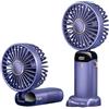 Rainberg Ventilatore portatile portatile con display a LED, impostazioni a 5 velocità, batteria da 5000 mAh, regolabile a 90 gradi, ventilatore da tavolo, ventilatore a mano (viola)