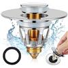 Tomario Lavello Spine Bagno, In Acciaio Inox Spine Pop Up per Lavabo, Spina Push-Type Lavello Spina Vasca Spina Drainer Filter Plug per 28-38mm Foro di Scarico
