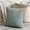FDTERN Federe Cuscini Blu Grigiastro 35x35 per Divano in Velluto a Coste Moderno Morbido Motivo a Croce Decorativa Copricuscini con Cerniera Invisibile per Divano Camera da Letto