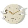 Arti & Mestieri Battito d'Ali - Orologio da parete di Design 100% Made in Italy - in Ferro, diametro 30 cm (Crema e bianco marmo)