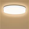 Ouyulong Plafoniera Led Soffitto Luce Calda 36W, Plafoniere Bagno IP54 Impermeabile,4250LM 3000K,Plafoniera Led Soffitto Rotonda per Cucina Soggiorno Corridoio