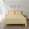 H HANSEL HOME Set Lenzuola Matrimoniali Letto 150x190/200cm, Completo Lenzuola 100% Microfibra Traspirante Morbido al Tatto - Include 1 lenzuolo sopra, 1 lenzuolo con angoli 30cm e 2 federa - Beige