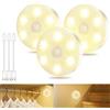 NAILAO Luce Notturna LED Interna [3 Pezzi] Luce Armadio con Sensore di Movimento, Lampada LED Ricaricabile USB con Striscia Magnetica Adesiva per Scale, Camere, Corridoi, Armadi, Cucine, Bianco Caldo