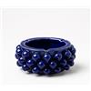 Generico Posacenere in Ceramica Artigianale 10x6 cm con Decoro Pigna - Colore Blu Smaltato, Complemento d'Arredo Fatto a Mano 0909251001 Stile Caltagirone Vietri