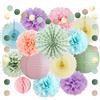 FETETIJD Decorazioni per feste primaverili arcobaleno pastello verde salvia lilla viola pastello rosa e blu decorazioni per feste per matrimoni colorati verde salvia fidanzamento baby shower addio al nubilato
