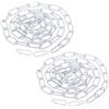 PATIKIL 1,82m Catena Sospensione per Lampadario Illuminazione Finitura Bianco, 2 Set Catena ad Anello in Metallo per Lampadario Sospensione Pianta Sospesa