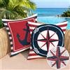Brylleii Set di 2 Rosso Federe Cuscini Impermeabile Esterno 50 x 50 Primaverili Estate Federe Moderni Cuscino Arredo Divano Copricuscini Soggiorno Nautico Oceano Decorativi Casa per Patio Giardino