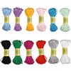 TESSTSY 12 Pezzi 1.5mm Rattail Corda di Seta Corda di Filo per Braccialetti | Fili per Braccialetti Cotone Fai Da Te Filo Nylon, 12 Colorati Fili Cordoncino di Nylon per Collane, Braccialetti Fai Da Te
