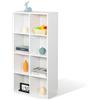 Floordirekt Libreria, scaffale bianco con 8 scomparti, 29 x 59,6 x 121 H, divisorio per cameretta dei bambini, soggiorno, ufficio e camera da letto (California)