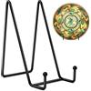 Mocoosy 2 pezzi Supporto per piastra per display -6 Nuovo design Supporto per piastra nera Supporto per piastra in ferro Cavalletto Espositore in metallo per foto Cornici Piatto da tavolo Arte