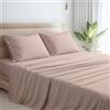 MAXIME MAISON - Completo Lenzuola Una Piazza e Mezza in Puro Cotone Puro 100% Made in Italy, Lenzuola 1 Piazza e Mezza 1 Federa Inclusa, Tessuto Naturale - Tortora
