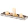 Romadedi Vassoio decorativo rettangolare in legno - vassoio per candela per tavolo, centrotavola, decorazione per la casa, sala da pranzo, soggiorno, camera da letto, caffetteria e bar