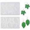 PH PandaHall PandaHall - 2 stampi in silicone a forma di foglia d'acero, per resina epossidica UV, orecchini, gioielli, portachiavi, artigianato