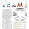 Craftora 1 stampo in silicone a tema oceano ciondoli a forma di animali marini in resina colata stampo per orecchini per resina epossidica UV gioielli che fanno portachiavi artigianali