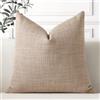 Artscope 1 Pezzi Federe per Cuscini in Finto Lino Minimalista Copricuscini Decorativo per Domestica Soggiorno Camera da Letto Divano 60x60cm, Caffè Chiaro