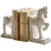 LOBERON Horses Coppia di reggilibri - Lavorazione artigianale - Terracotta con finitura anticata, crema