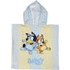 arlis Poncho da bagno con licenza con cappuccio, 50 x 100 cm, Poncho da bagno Bluey, 1-8 anni