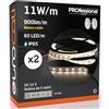 Eurocali Striscia LED Monocolore 300 LED 55W 60 LED/metro - Bobina da 5 metri - IP65 da esterno - Luce Bianco Caldo 3000K - Fascio Luminoso 120° - Pacco da 2