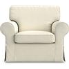 MASTERS OF COVERS Fodera di Ricambio per Poltrona IKEA Ektorp, Ektorp Fodera Poltrona, Copripoltrona Ektorp, Copertura per Poltrona Ektorp, 104 x 88 x 88 cm (Cotone, Crema)