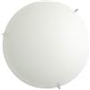 ONLI 1005/PLG-Plafoniera in Vetro Bianco Satinato con Ganci cromati, Diametro 50 cm