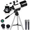 GMEqfhpOPS Telescopio astronomico da 70 mm e 300 mm, monoculare, professionale, da viaggio, con treppiede, binocolo per bird watching(1)