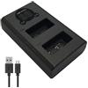 Dot.Foto LP-E17 Doppio Caricabatterie USB LCD (LC-E17E tipo) per Canon EOS RP, R50, R100, 77D, 200D, 250D, 750D, 760D, 800D, 8000D, 9000D, M3, M5, M6, M6 Mark II