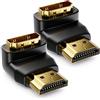 deleyCON 2x Adattatore Angolare HDMI a 270° in Set - Presa e Spina HDMI Tipo A - 4K Ultra HD UHD 3D Full HD 1080p HDR ARC Highspeed con Ethernet