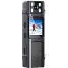 MoSundi Action camera HD 1080P con obiettivo rotante a 180° e batteria da 10 ore, design compatto impermeabile per sport all'aria aperta, supporta 128 GB di memoria, ricarica USB-C