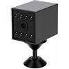 Yusat Telecamera di Sicurezza Wireless 1080P, Rotazione Manuale a 360° Grandangolare da 130° con Batteria da 1200 MAh, per Monitoraggio Interno Domestico
