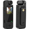 MoSundi Videocamera sportiva 1080P HD, registratore portatile tascabile DV con struttura in ABS, per viaggi e avventure all'aperto, action cam compatta nera