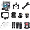 MoSundi Action Camera 5K 30FPS con doppio schermo, impermeabile fino a 30 m, WiFi, supporto microfono esterno, per vlogging e sport subacquei