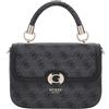 GUESS Orlina Logo Top Handle Flap Bag Coal Logo