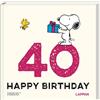 Lappan Verlag Peanuts Geschenkbuch: Happy Birthday zum 40. Geburtstag: Snoopy, Charlie Brown und Co gratulieren und schenken ein Lächeln | Ideales kleines Geschenk zum Geburtstag