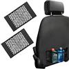 Bakaji Set 2 Tasche Portaoggetti per Schienale Sedile Auto Dimensione 40 x 25 cm Rete Organizzatore Elastica Flessibile Organizer in Polipropilene Facile Installazione a Strappo Colore Nero