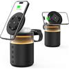 BLKE S Altoparlante Bluetooth 3 in 1 con lampada da comodino e stazione di ricarica a induzione - compatibile con iPhone 17/16/15/14/13/12 Pro Max, Apple Watch e auricolari con ricarica wireless (Nero)