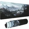 Hunviulp Skyrim Tappetino per mouse con base in gomma antiscivolo, con bordi cuciti, impermeabile, per ufficio e casa, 30,5 x 80 cm