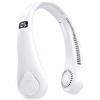 RZXBB Ventilatore da collo portatile, ricaricabile tramite USB, senza foglie, 1200 mAh, 5 velocità, per escursioni, sport, viaggi, casa (bianco)