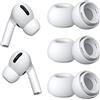 WOOXDYUK® 3 paia di tappi per le orecchie in silicone, adatti per Airpods Pro, adatti per Airpods Pro Suggerimenti con foro per cancellazione del rumore, con custodia per il trasporto, colore: bianco