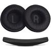 BeisDirect Cuscinetti auricolari in schiuma + fascia di ricambio per cuffie JBL Tune 600 T450 T450BT T500BT JR300BT cuffie in pelle espansa (nero)