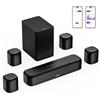 ULTIMEA Soundbar 7.1 Canali con Dolby Atmos, Sistema Audio Surround con 4 Altoparlanti Surround,APP, Home Theater, Soundbar TV con Subwoofer, HDMI eARC, Bluetooth 5.3, Aura A60