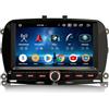 GONFEN 7 Pollici 8-Core 4GB+64GB Android 16.0 DAB+ Autoradio per Fiat 500 500C 500E 500S 2016-2019 con Navigatore GPS Supporto CarPlay Android Auto WiFi 4G Bluetooth 5.0 CANBus IPS Schermo DSP USB RDS