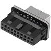 ZHENGPEG 1 pezzo Adattatore per pannello frontale USB, verticale interno, connettore interno USB3.0 a 19 pin per schede madri di PC a adattatore anteriore USB 3.1/3.2 Type-C Type-E da 20 a 19 pin.