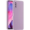 HULLIN Custodia per Telefono in Silicone Colorato, Adatta per Samsung Galaxy A70 (6.7) - Erba Viola