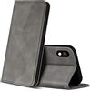ZONNAVI Cover per Samsung Galaxy A10 / Galaxy M10, Flip Custodia Pelle PU con [Slot Cart] [Supporto Stand] [Magnetica], Cover a Libro Portafoglio per Samsung Galaxy A10 / Galaxy M10 (Grigio)