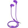 Celly - Cuffie Stereo Stereo 3,5 mm, Cavo Piatto, Colore: Viola