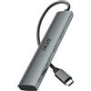 acer Hub USB C 10Gbps, splitter multiporta USB C 3.2 ultra compatto in alluminio, 4 USB C 3.2 adattatori per iPhone serie 15/16, iPad Pro/Air, iMac, Chromebook, Galaxy S24/23 ecc.