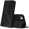 ZONNAVI Cover per iPhone SE 2022 / SE 2020/8 / 7, Flip Custodia Pelle PU con [Slot Cart] [Supporto Stand] [Magnetica], Cover a Libro Portafoglio per iPhone SE 2022 / SE 2020/8 / 7 (Nero)