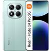 XIAOMI Redmi Note 14 Pro 5G Smartphone,6,67 pollici, 8 GB RAM, 256 GB, Dual SIM, NFC,Verde(Caricatore Incluso)